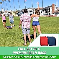 Vista 4 de GoSports Portable Cornhole Sets, 8 Styles – Choose 4 x 2 ft or 3 x 2 ft - Boards Include 8 Bean Bags, Travel Case, and Game Rules