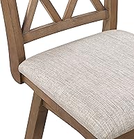 Vista 74 de Home Brookline Swivel Bar Stool Chair with 360° Turn Mechanism, Rustic Farmhouse Stools for Kitchen Counter with Cushion, 24" Seat Height, Black