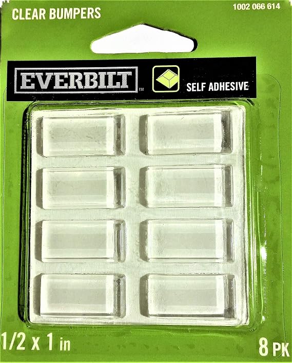 1/2 X 1 in. Self-Adhesive Clear Bumpers, 8-Pack