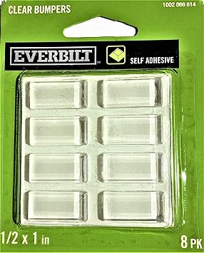 1/2 X 1 in. Self-Adhesive Clear Bumpers, 8-Pack