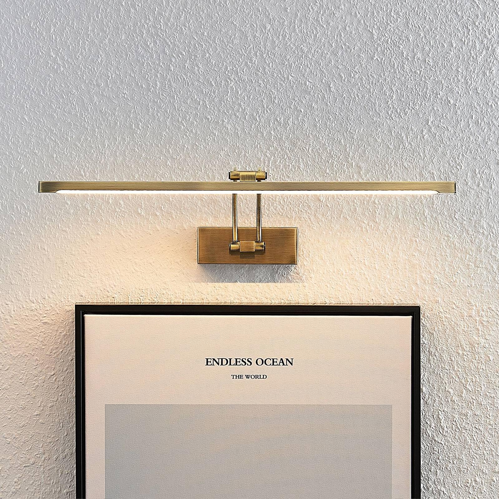 Lucande LED Wandleuchte, Wandlampe Innen Felena in Bronze aus Aluminium (1 flammig) - Bilderleuchte Wandstrahler Wandbeleuchtung Schlafzimmer/Wohnzimmer Wohnzimmerleuchte