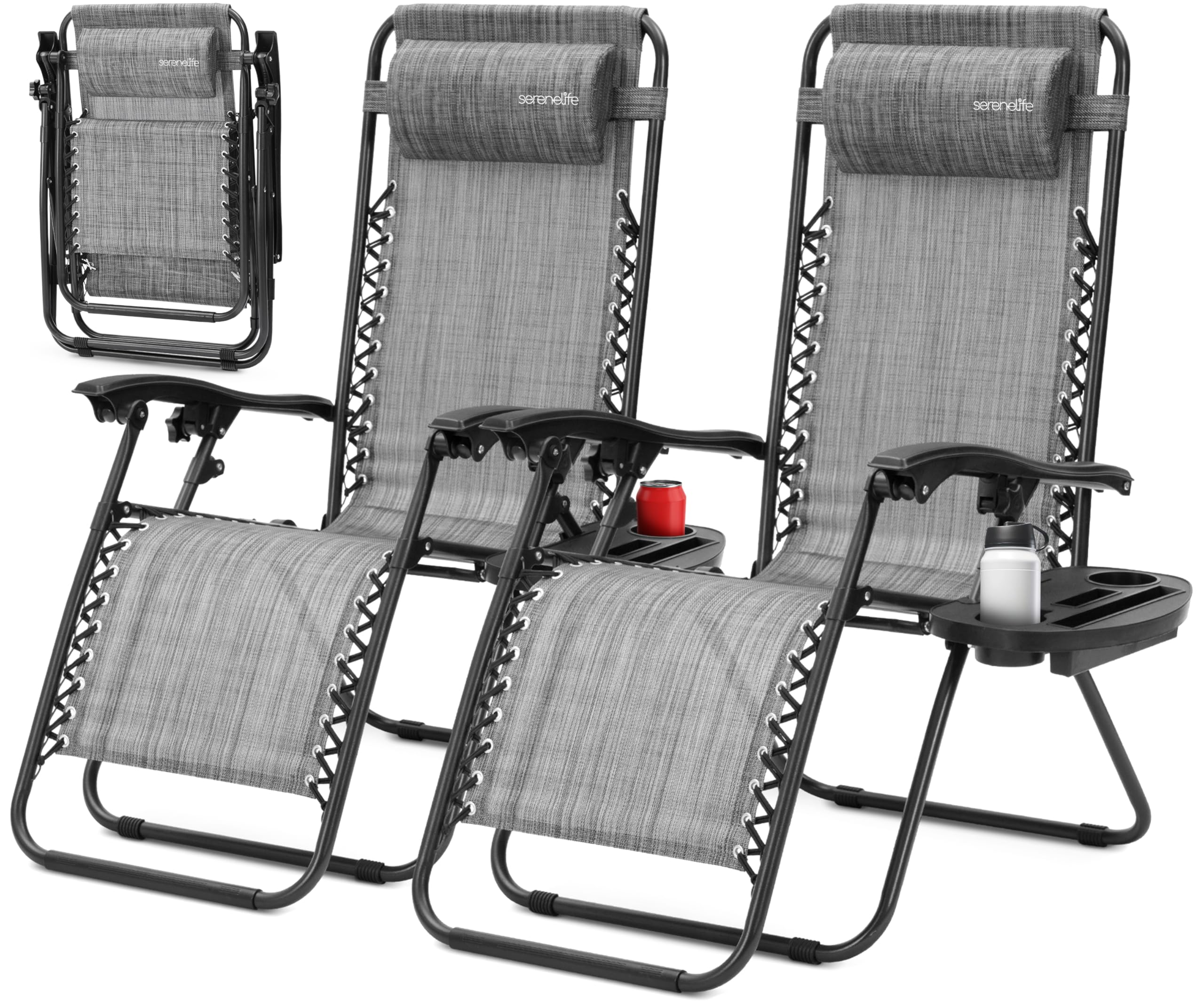 SereneLife Zero Gravity Lounge Chairs Set of 2