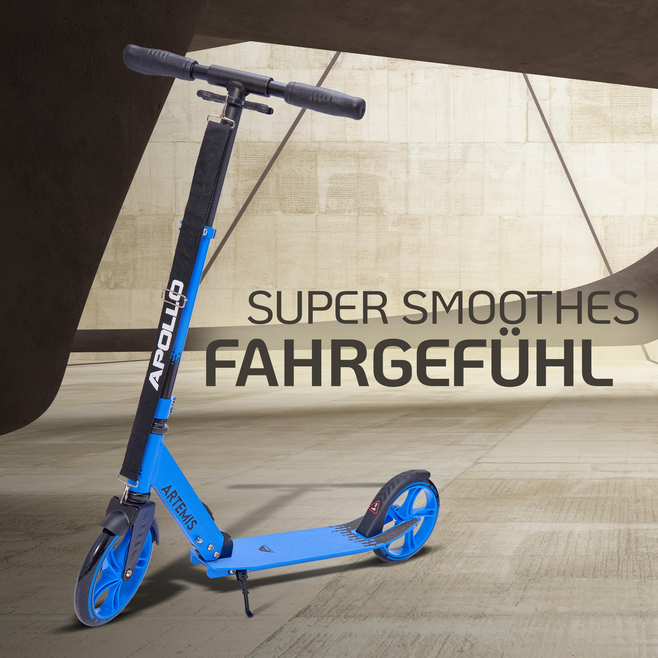 Apollo Artemis City Roller - Höhenverstellbarer Scooter für Kinder, Teens und Erwachsene, Tretroller mit großen Rädern, Cityroller, handlich, klappbarer Scooter für Kinder ab 6 Jahre