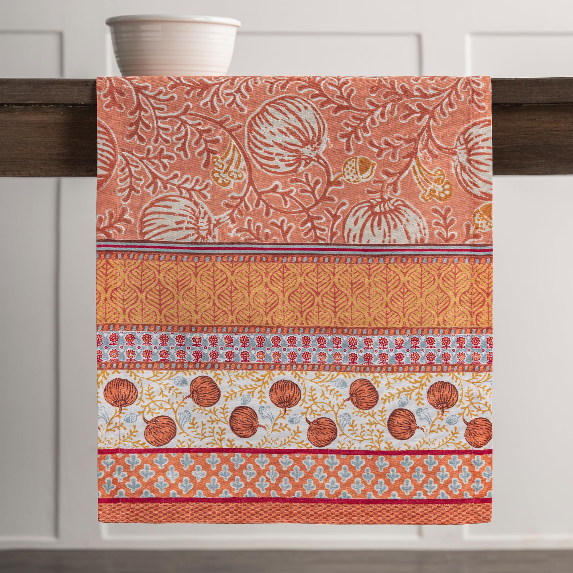 Maison d' Hermine Table runner 100% Cotton Single Layer Table Runners 230 CM long for Christmas Decorations Home Kitchen Dining Party Wedding Bridal Shower (Harvest Festival - Image 2