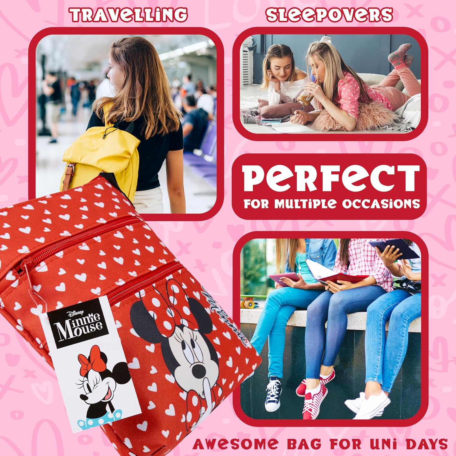 Disney Cross Body Bag for Kids - Shoulder Bag Girls Accessories Adjustable Strap Bags for Girls - Minnie Mouse Gifts - Image 4