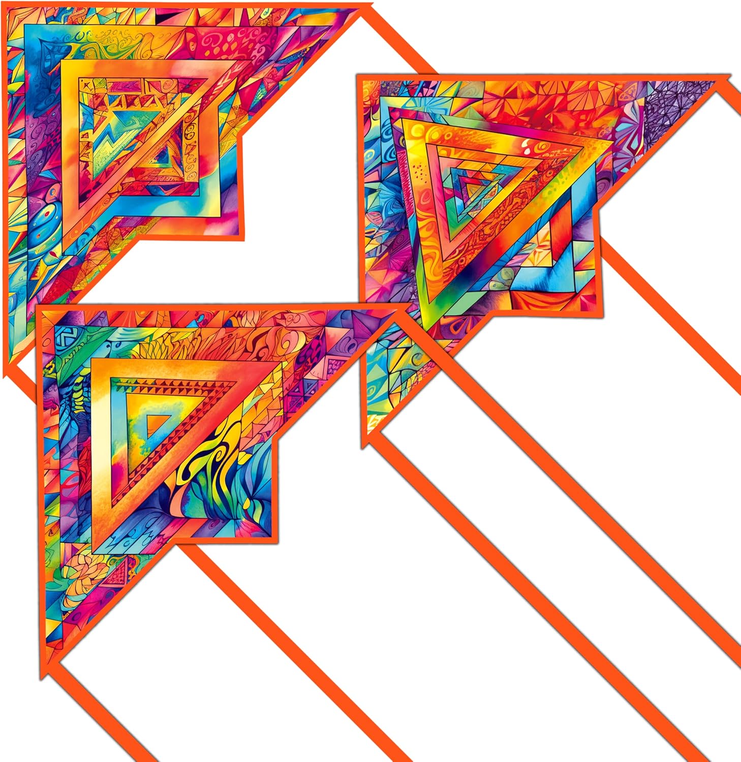 3 piece Set Delta Kite for Kids & Adults, Outdoor Kite, Perfect for Beginners, Easy to use, Ideal for Beaches, backyards, Grassy Areas（Maya）