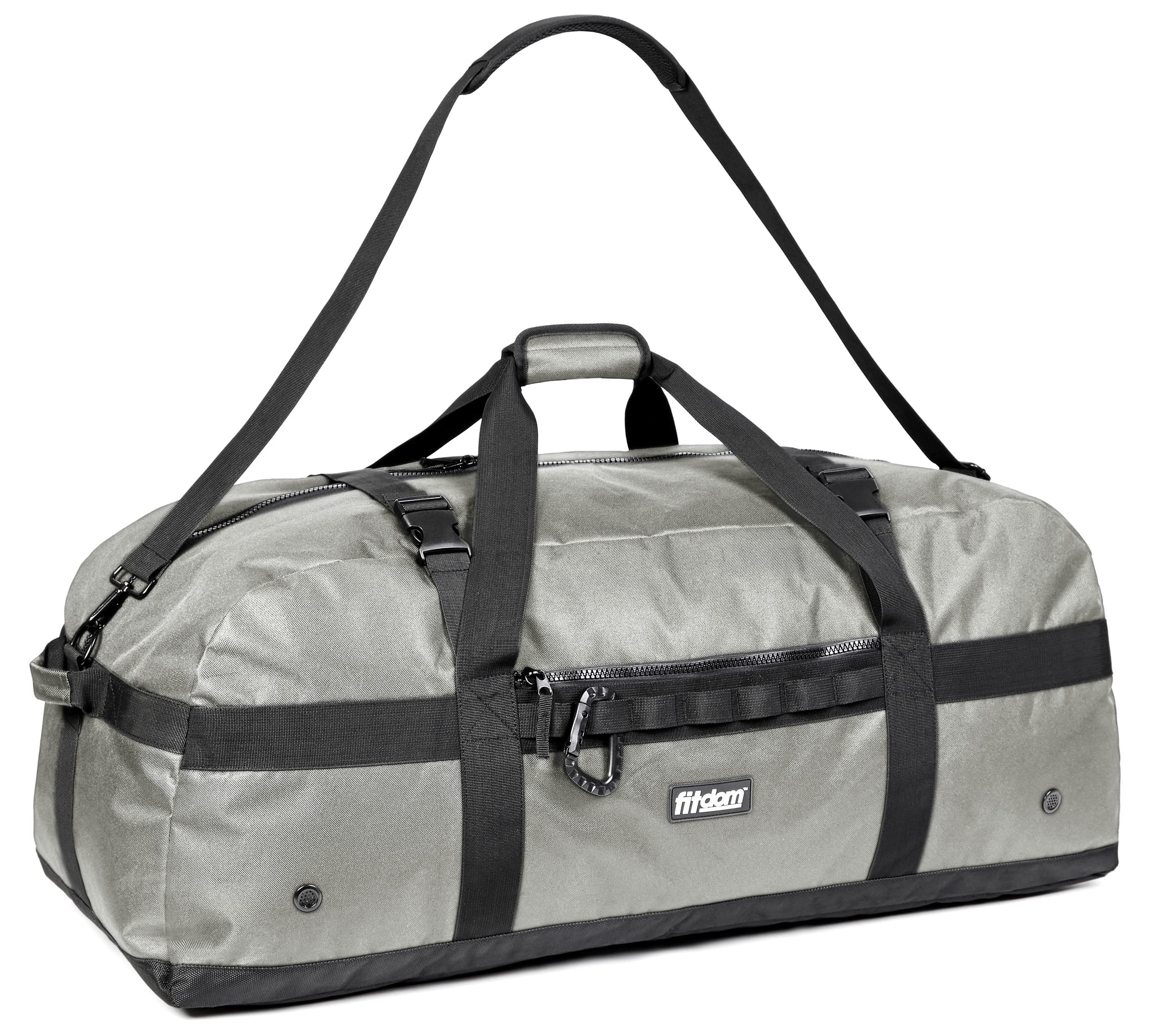 Fitdom 132L 36" Heavy Duty Extra Large Sports Gym Equipment Travel Duffel Bag W/Adjustable Shoulder & Compression Straps. Perfect for Soccer Baseball