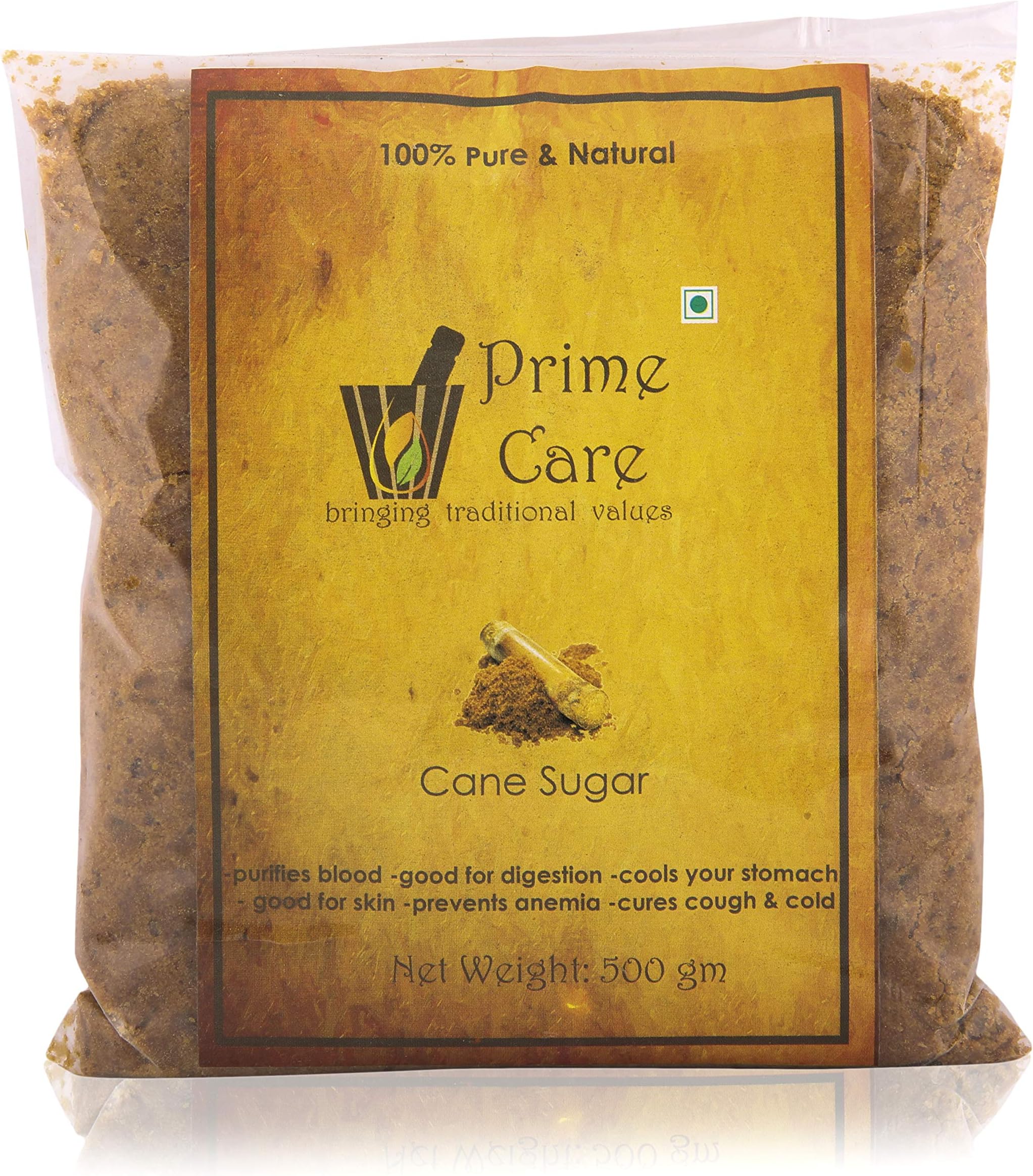PRIMECARE 100% Chemical Free, Pure and Natural Cane Sugar / Jaggery Powder / Country Sugar(நாட்டு சர்க்கரை)- 500 Grams