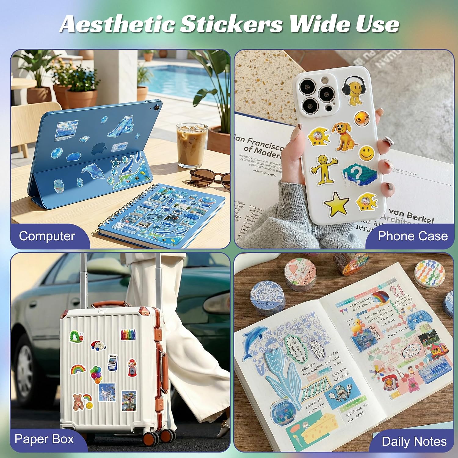 TikTok Viral Dreamcore Sticker Book– Japanese Retro Sticker Book with 30 Unique Pages, 9 Shiny, 12 Matte & 9 Smooth Sheets, Scrapbook Book for Journaling, DIY, Laptop & Phone Decoration（Dreamcore 3）