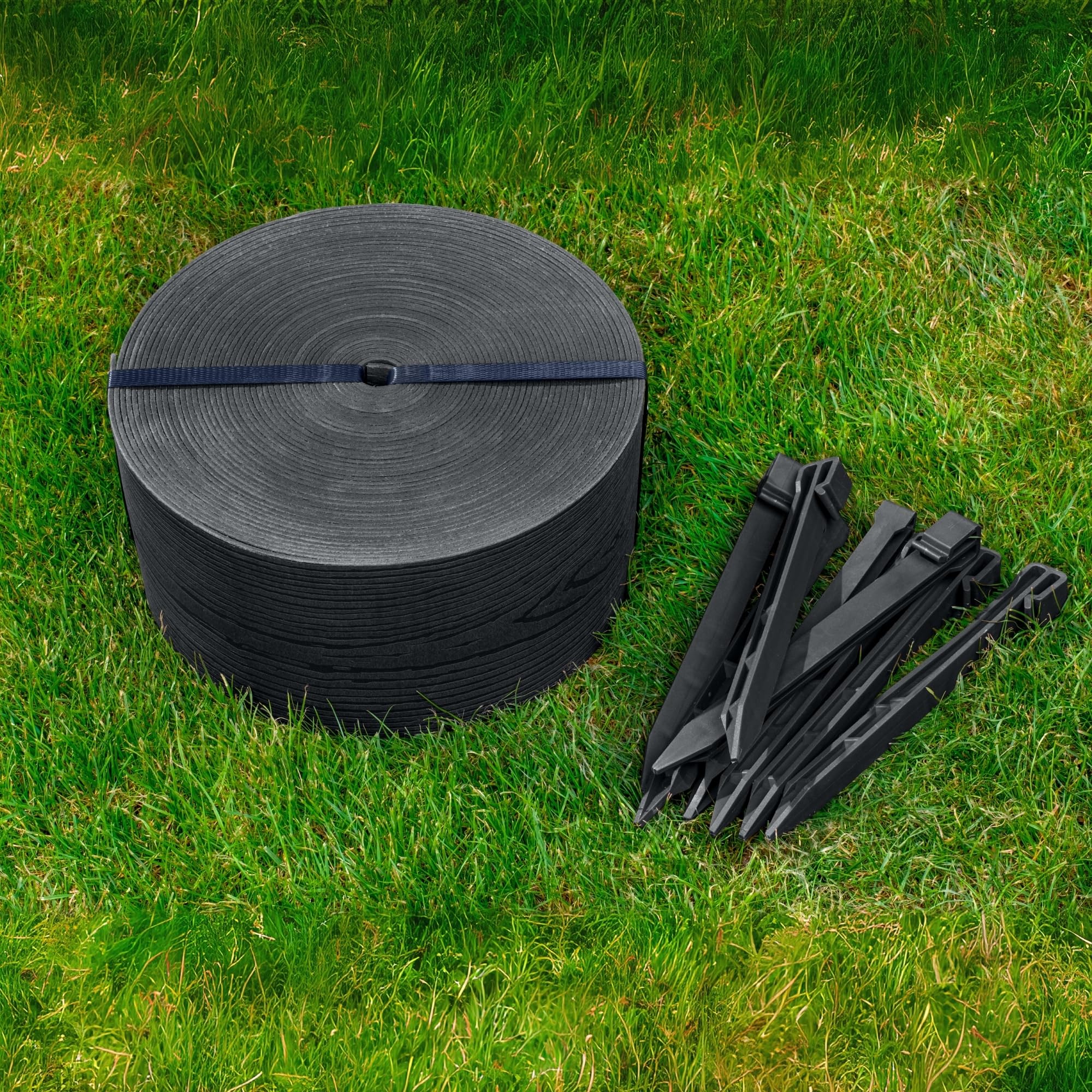 Bordatura Da Giardino In Plastica Da 10 Metri, Bordatura Per Prato Con 30 Robusti Picchetti Bordatura Flessibile Per Prato Per Bordi Sentieri Paesaggistica Del Prato 5 Cm X 10 M 88771206 - 9
