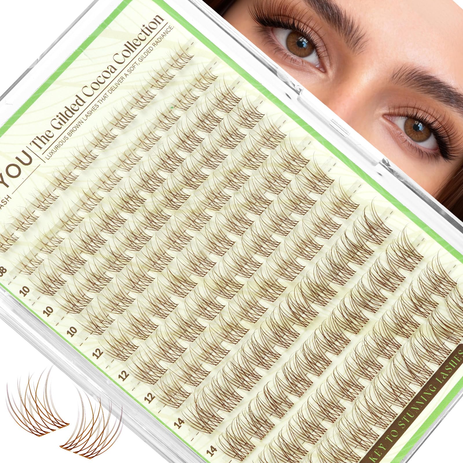 Photo 1 of KEYYOU Velure Brown Lashes - Natural Wispy Style for Daily Use