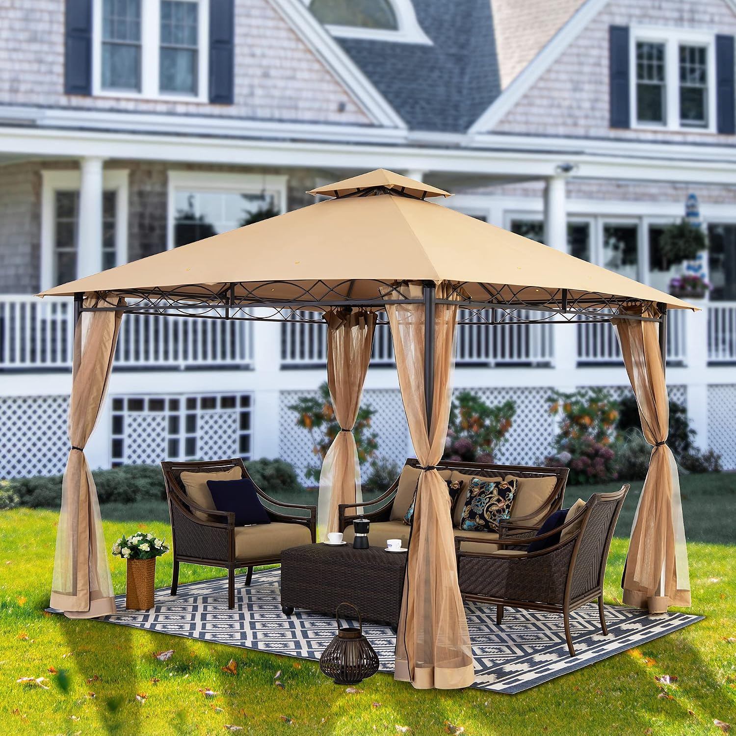 Amazon.com : StarEcho 10 x 10 Gazebos for Patios, Outdoor Gazebo Canopy