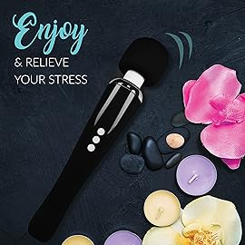 Metooka Therapeutic Cordless Massager - Powerful Massage Tool Handheld 8 Speeds 20 Patterns - Rechargeable Hand Massagers for Sore Muscles - Hand Held Massage Tool for Neck & Back
