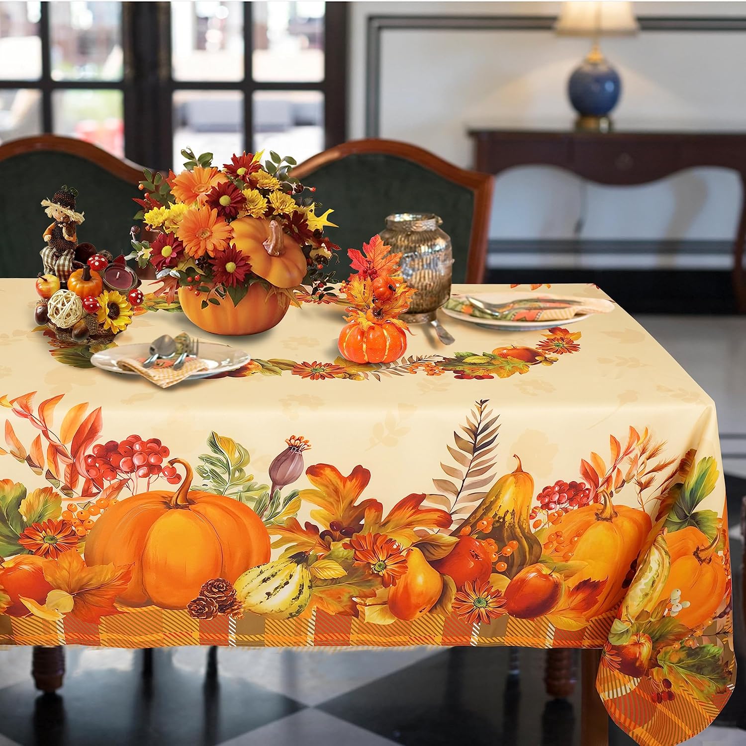 Bkyedsa Fall Tablecloth, Thanksgiving Tablecloths for