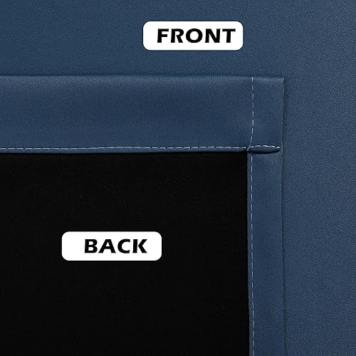 Miniatura 6 de Cortinas 100% opacas de 84 pulgadas de largo, 2 paneles de cortinas y cortinas con aislamiento térmico para sala de estar, ojales en la parte