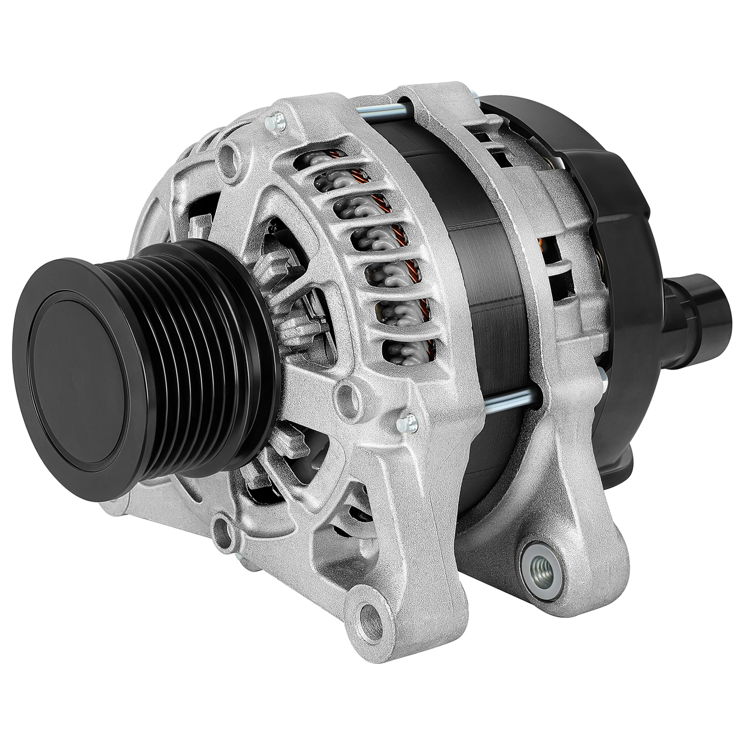 SCITOO Alternator Fit for Honda CR-V CRV 2017-2022 1.5L, for Civic 2018-2022 1.5L, for Accord 2018-2022 1.5L- 12V 135Amp CW 6-Groove Decoupler Pulley, Replace OE# 21238, 42214-image-34