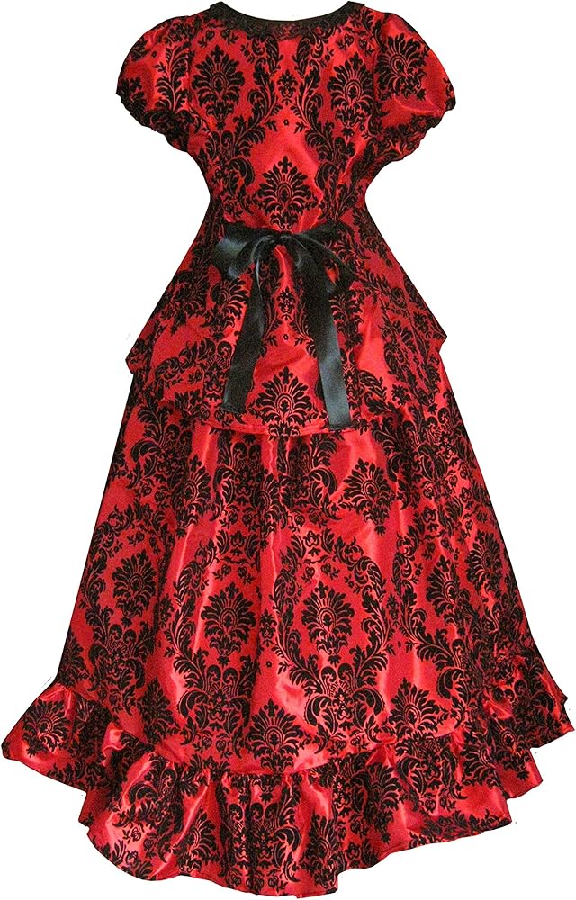 Amazon.com: Victorian Valentine Steampunk Gothic Victorian Civil War Red  Top & Skirt Dress (M) : Clothing, Shoes & Jewelry