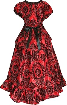 Amazon.com: Victorian Valentine Steampunk Gothic Victorian Civil War Red  Top & Skirt Dress (M) : Clothing, Shoes & Jewelry