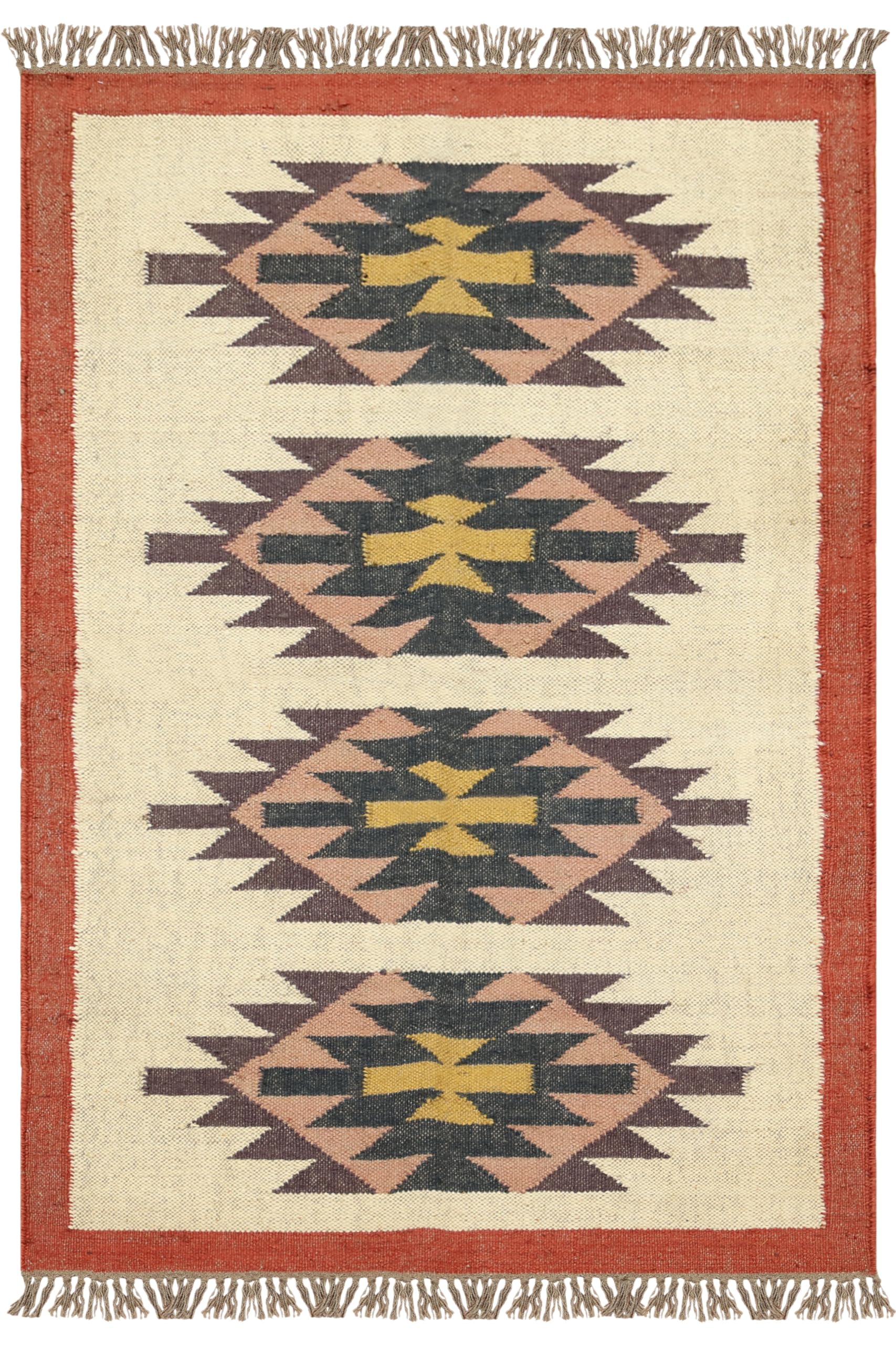 Tapis beige 2,1 m lavable et résistant pour table de séjour