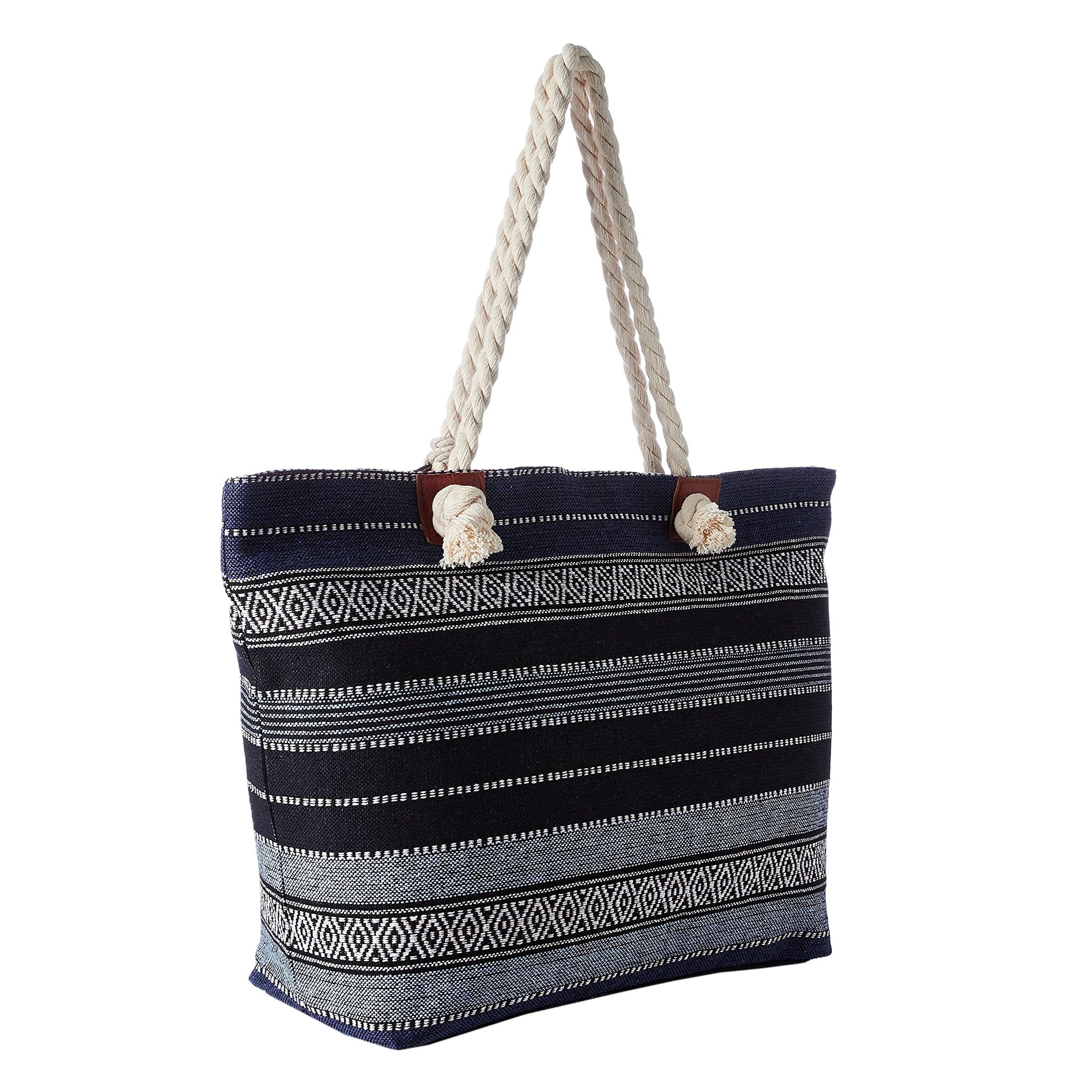 DonDon Bolso de playa grande impermeable con cremallera