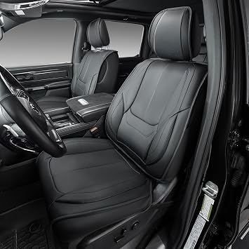 OASIS AUTO Ram Seat Covers Full Set, Waterproof Ram 1500 Seat Covers Compatible with 2019-2026 Dodge Ram 1500 2500 3500 Crew Quad Cab with Curved Rear Seat (Black)