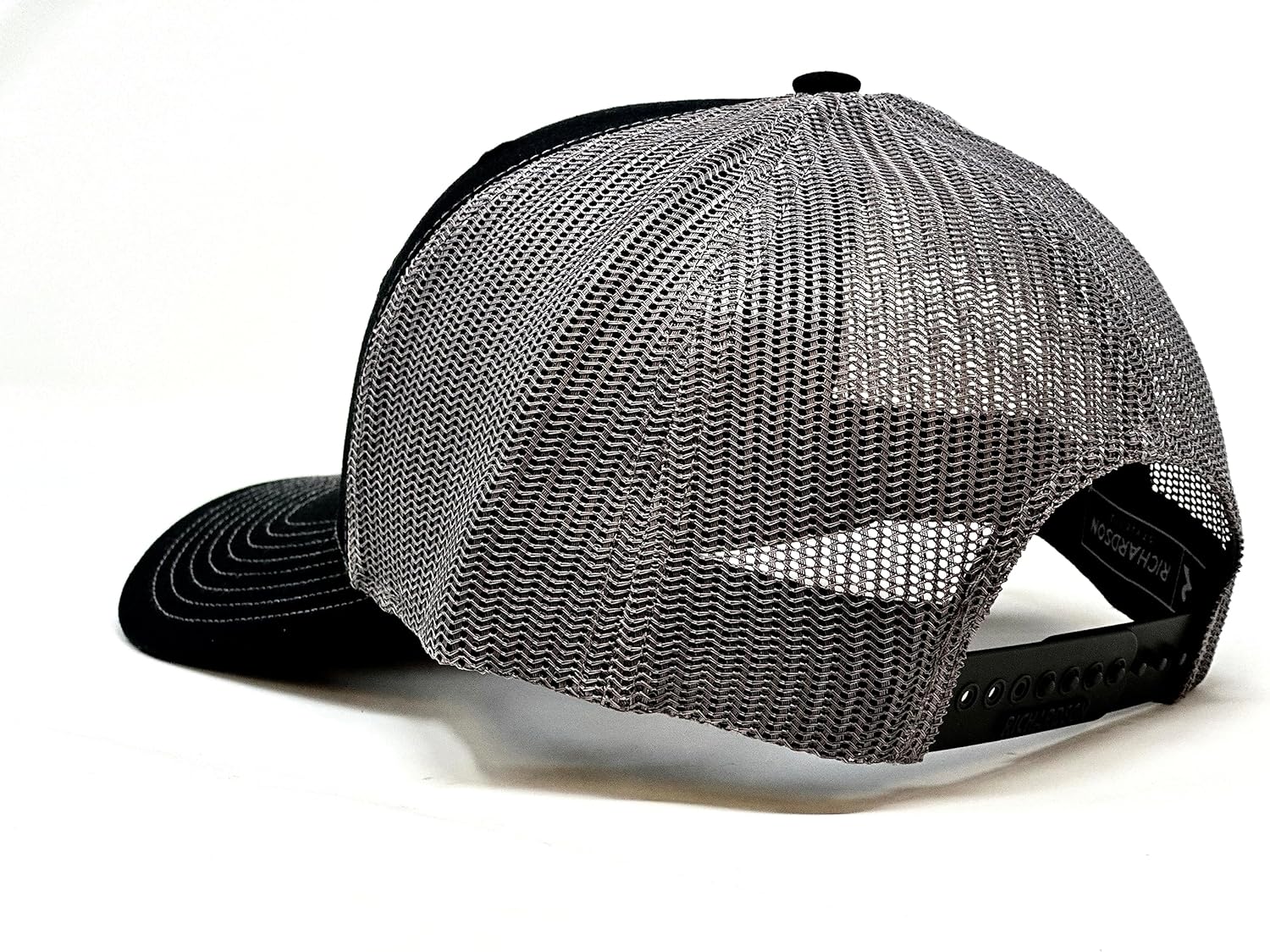 Richardson 112 Trucker Hat | Snapback Hat | Embroidered Patch Hat | Badgers Not Butterflies Heather Grey/Black