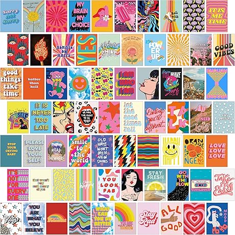 70-Piece Indie Room Decor Aesthetic Tiktok Kit