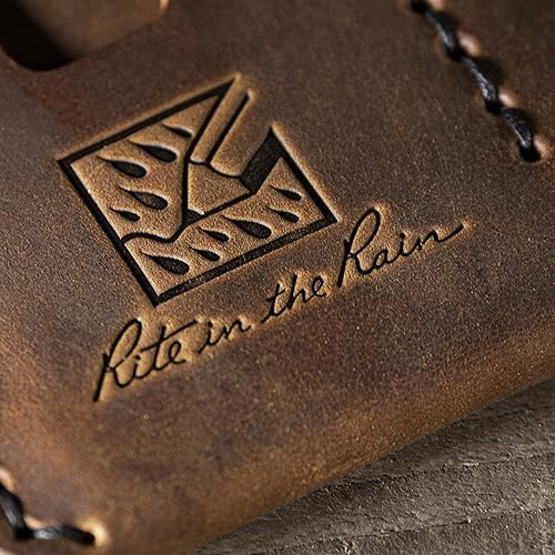 Miniatura 6 de Rite in the Rain SHERPA - Kit de cartera de cuero genuino para cuadernos, 6.875 x 3.75 pulgadas. Incluye un bolígrafo de bolsillo EDC y un paquete