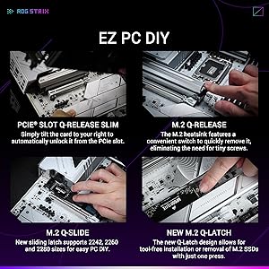 ASUS ROG STRIX Z890-A GAMING WIFI Z890 LGA 1851 ATX motherboard, Intel Core Ultra Series 2 Ready, Advanced AI PC-ready, 16+2+1+2 stages, DDR5, WiFi 7, 2.5G, 5x M.2, Thunderbolt 4, USB Type-C, AI OC