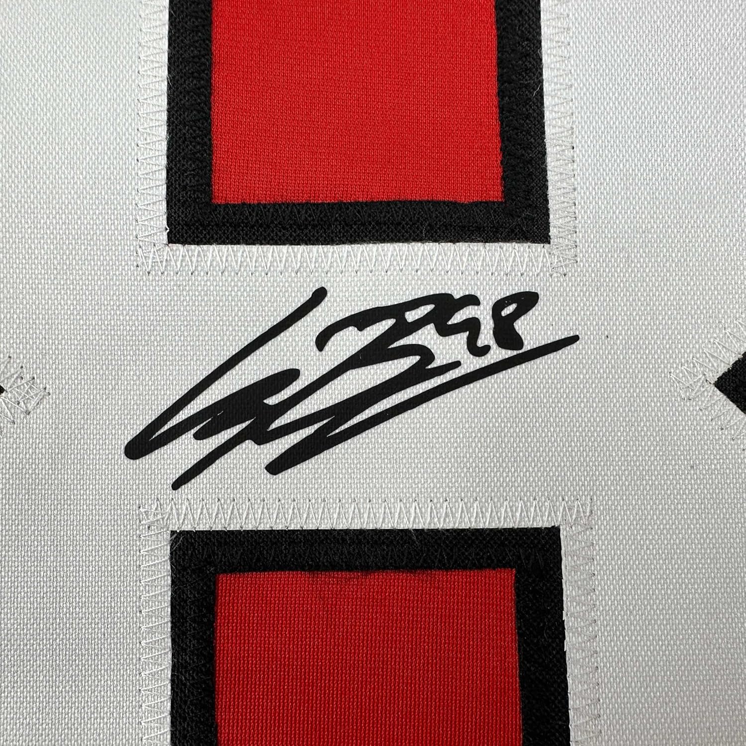 Facsimile Autographed Connor Bedard Chicago Red Reprint Laser Auto Hockey Jersey Size Men's XL - Image 2