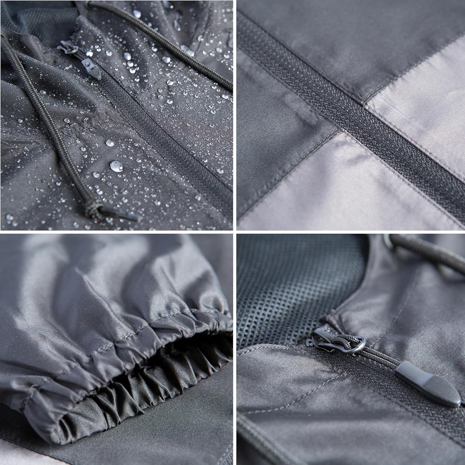 TEEAMORE Custom Windbreaker Embroidered Text Full Zip Jacket Lightweight Waterproof Men Women Rain Jacket