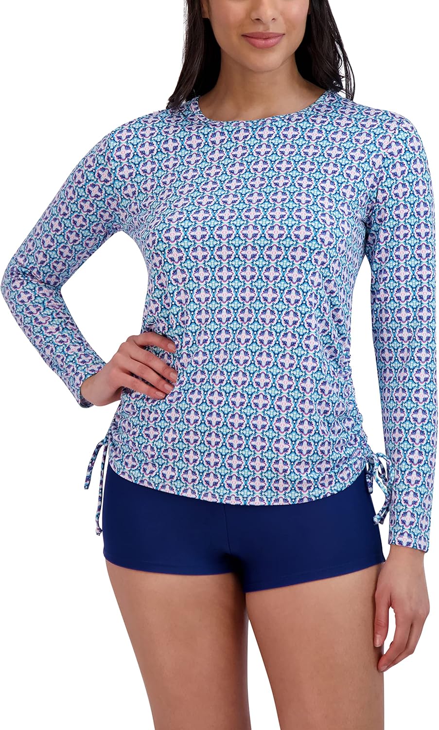 Stella Parker Women's Long Sleeve Rashguard UPF Sun Protection Quick Dry Swim Shirt