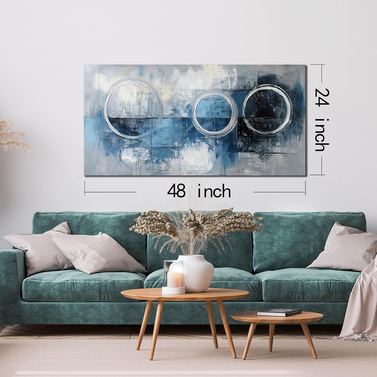 AOZEMI Floral Wall Decorations White Pictures Flowers Wall Art Modern Canvas Plant Gold Wall Decor for Living Room Bedroom Big Artwork 29x 59