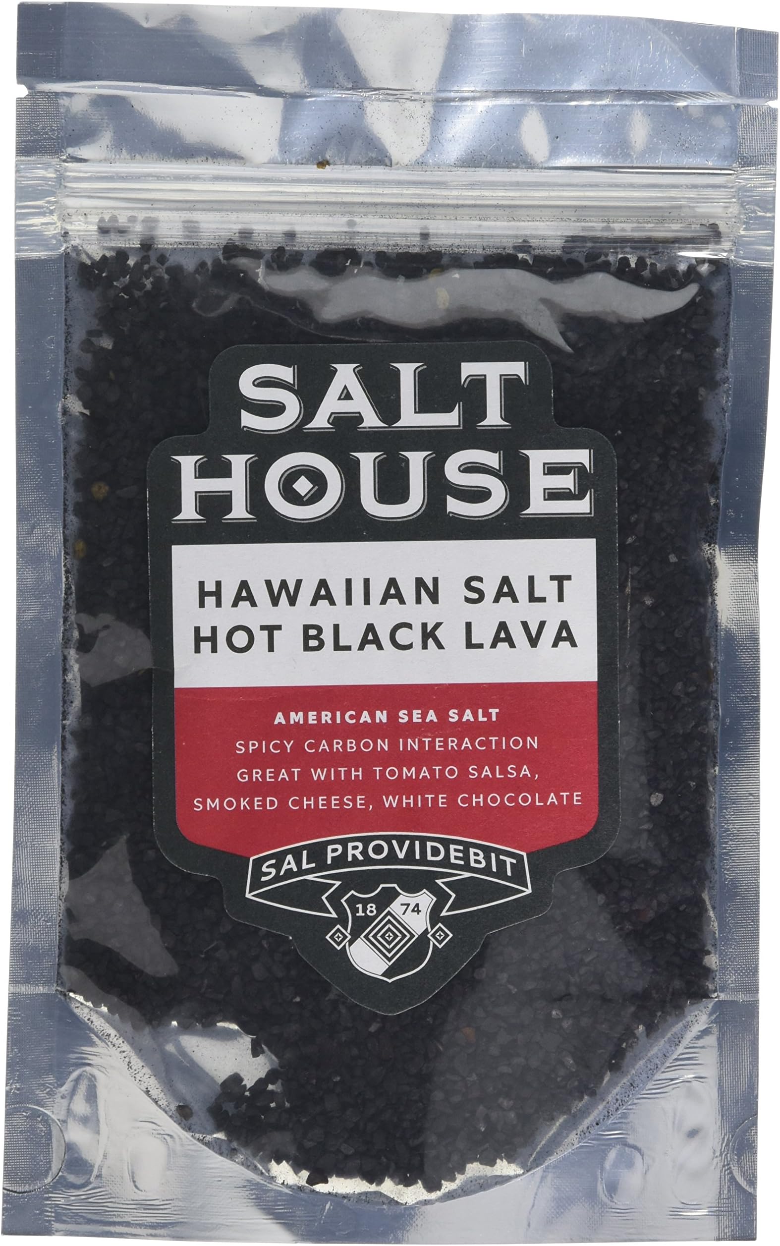 Pacifica Hawaii Hawaiian Hot Black Lava Sea Salt in Pouch 200 g (Pack of 2)