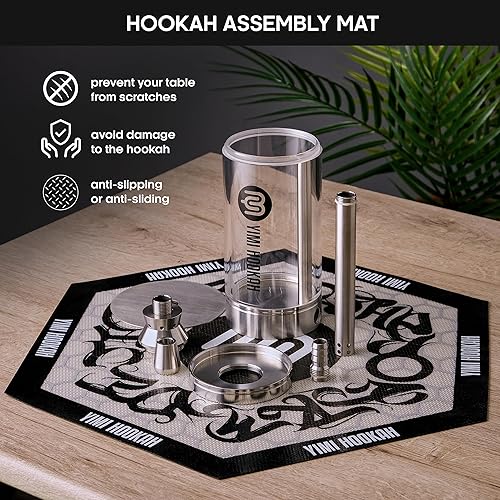 Miniatura 3 de Yimi Hookah - Alfombrilla de silicona resistente al calor  Alfombrilla de silicona de tamaño extra grande para vidrio de cachimba  Accesorio de
