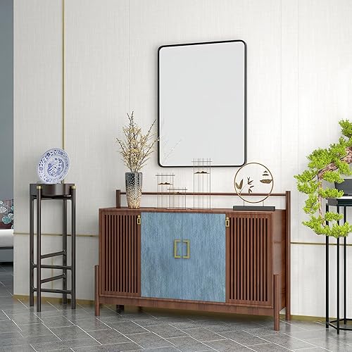 Miniatura 6 de HOMCOM Espejo de pared rectangular de 40 x 30 pulgadas, espejo de pared rectangular con marco de aluminio, espejo decorativo con tecnología flotante