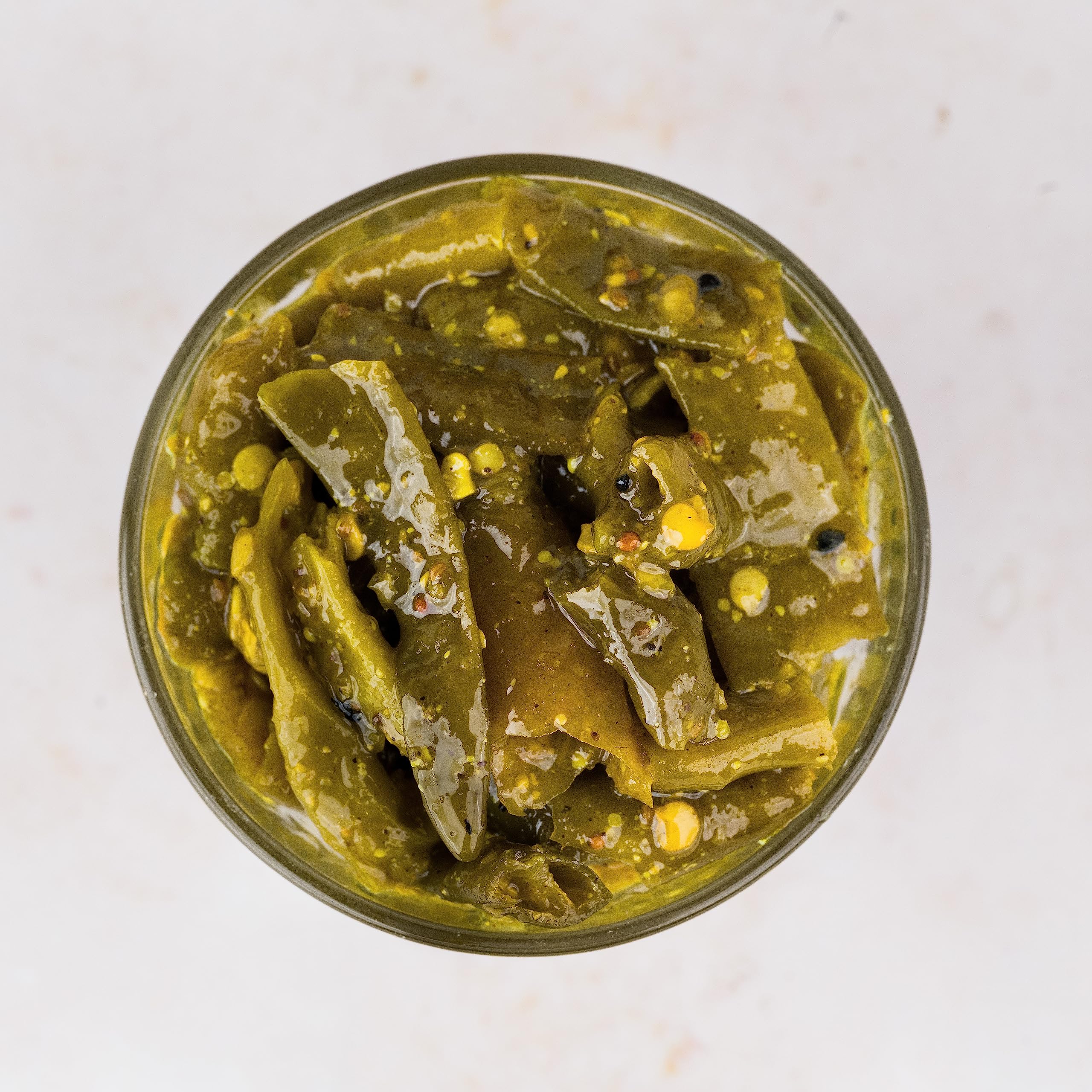 THE LITTLE FARM CO Green Chilli Pickle - Hari Mirch ka Achar (250g)| Less Oil Mustard Base Homestyle Tangy Flavour Chilli Pickles | No Added Preservatives, Artificial Colours & Flavours | Traditional Recipe - Image 7 thumbnail