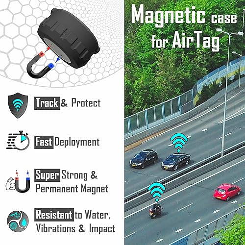 Vista 11 de Funda magnética de neodimio ultra fuerte compatible con funda magnética AirTag para Apple Tag impermeable, soporte magnético para AirTag