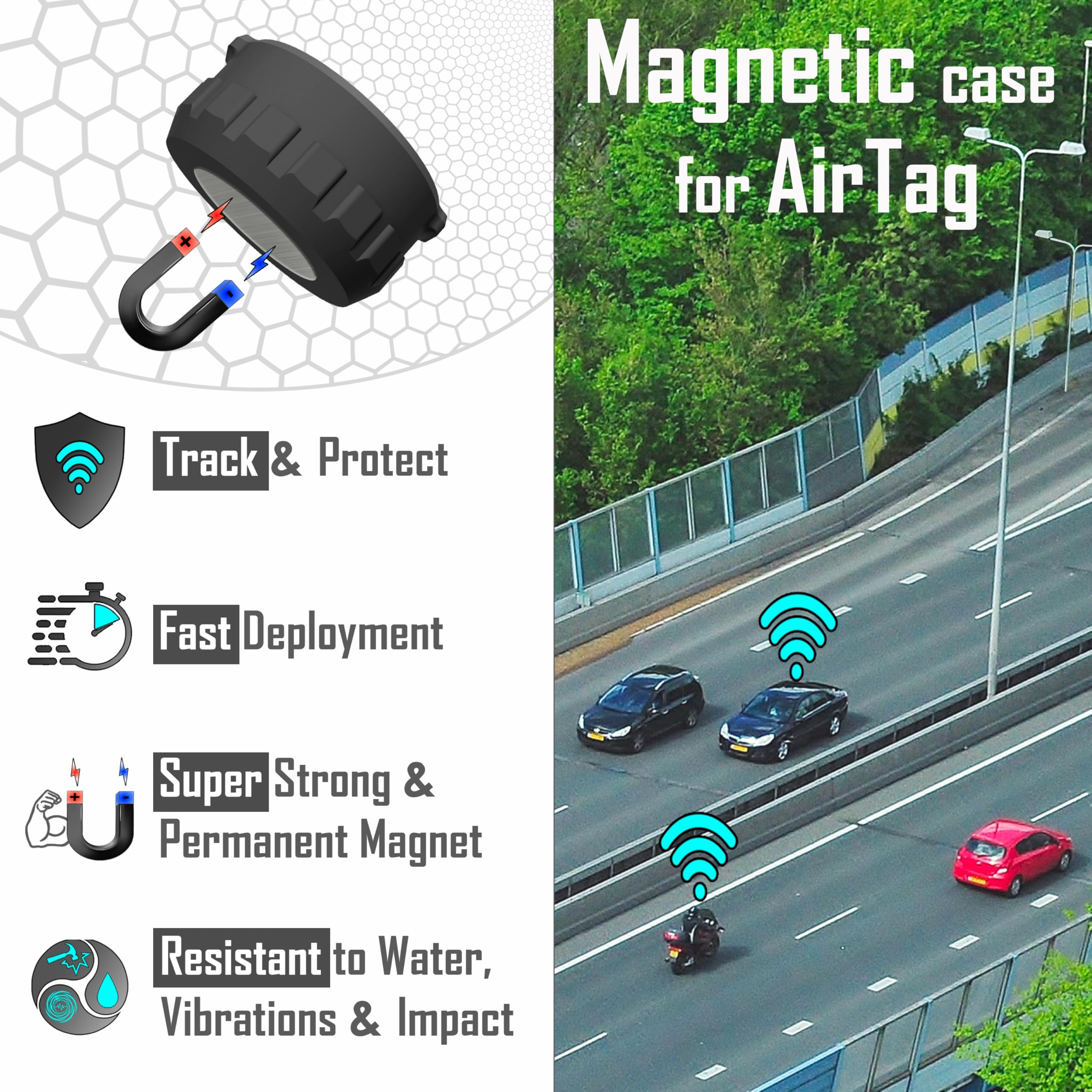Waterproof Magnetic Holder for AirTag 1st & 2nd Gen, Moto Tag — Amazon image 3