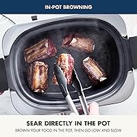 Vista 6 de GreenPan Elite 8 en 1 Olla de cocción lenta programable de 6 cuartos de galón, eléctrica, con tapa apta para lavavajillas y recipiente extraíble