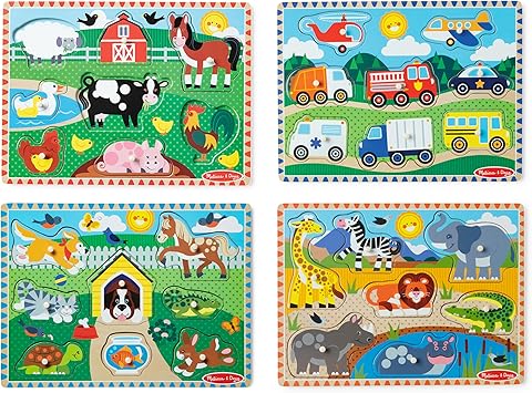 Wooden Peg Puzzle Set