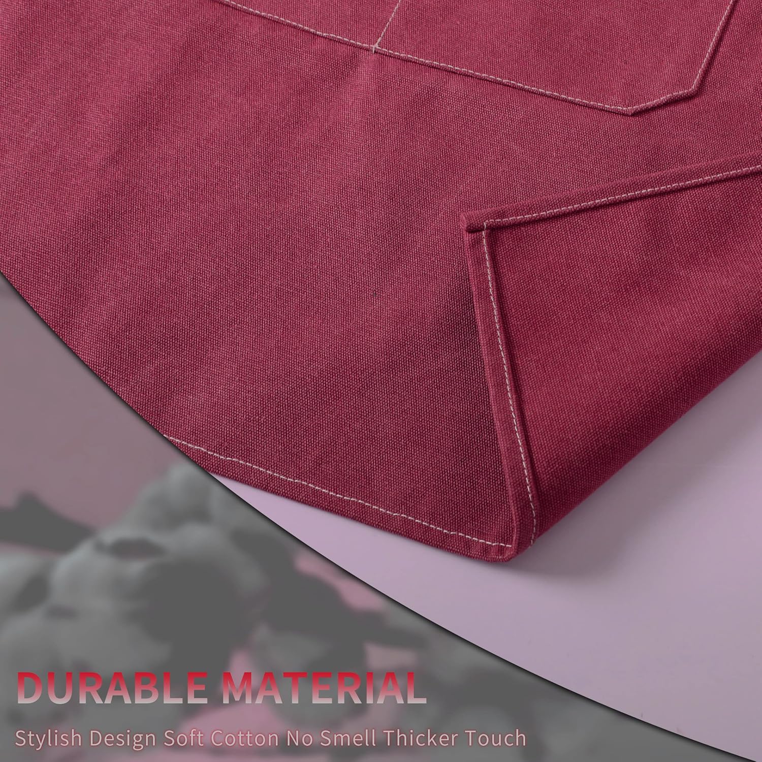 Tosewever Canvas Cross Back Chef Cotton Aprons for Men Women with Large Pockets - Image 4