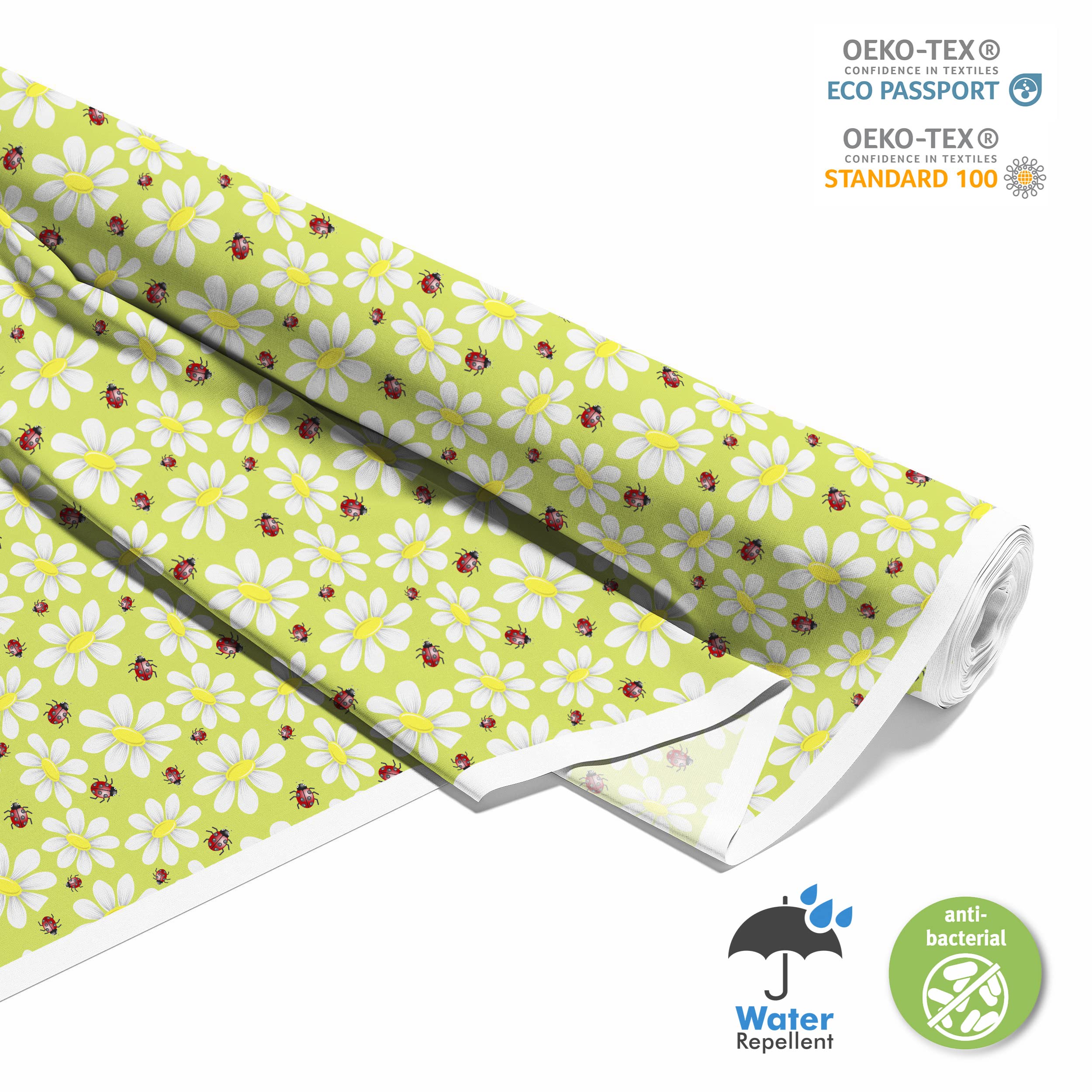 HEKO PANELS Tessuti Per Tappezzeria Al Metra Stoffa Rivestimenti Di Mobili Sedie Poltrone Divani Cuscini Pouf Impermeabile Ornamenti Foglie 1 Metro 155 x 100 cm