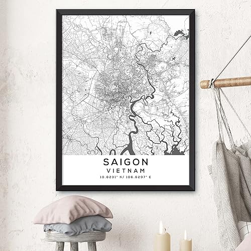Miniatura 3 de Mapa de Saigón, Vietnam, Light 2 (12x16)