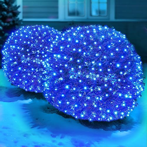 Miniatura 11 de Luces LED de Navidad Multicolor para Exteriores, Red de Luces de Navidad para Arbustos, 120 LED, 6 x 5 pies, Iluminación de Malla Conectable para