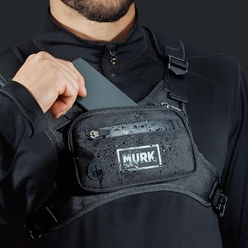 MVRK Water Resistant Running Vest Chest Pack, Phone Holder for Running, Lightweight Training Pack with Reflective Detail