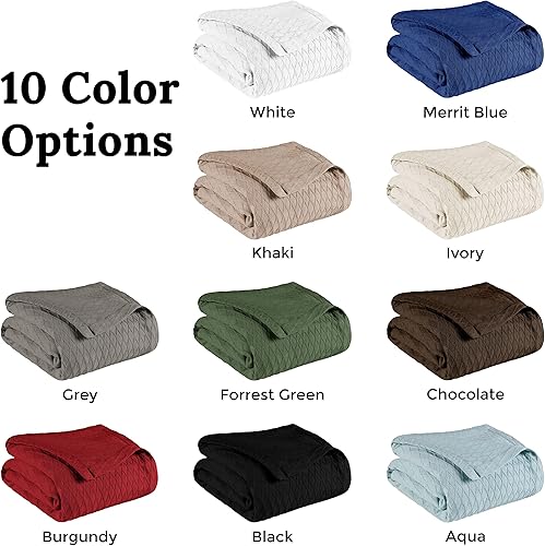 Miniatura 7 de Manta Impressions para todas las estaciones., Algodón, Azul (Merritt Blue), Full Queen