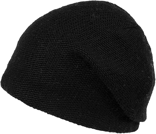 Gorro holgado de lana merino para hombres y mujeres Gorros finos y acanalados con forro polar y gorra de calavera