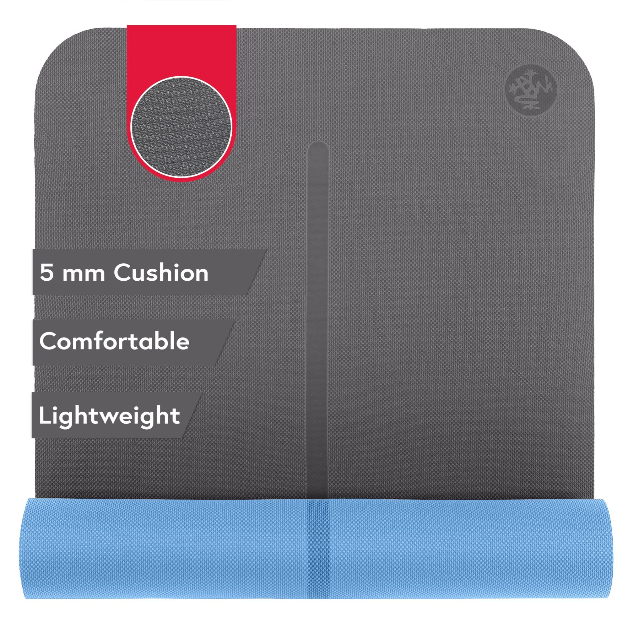 Manduka Begin Yoga Mat 68" - 5mm Cushioning | Comfortable, Lightweight & Reversible with Alignment Stripe | Budget-Friendly | 68 x 24 inches