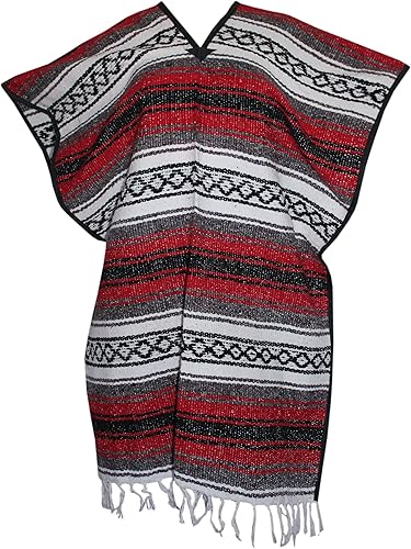 Miniatura 9 de Del Mex Classic Mexican Blanket Poncho
